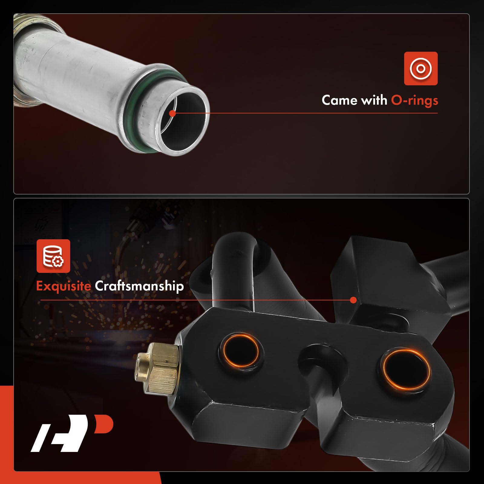 A/C Suction & Discharge Hose Assembly - Replacement For Ford E-350/E-450 Super Duty 2004-2007, Restores HVAC Performance