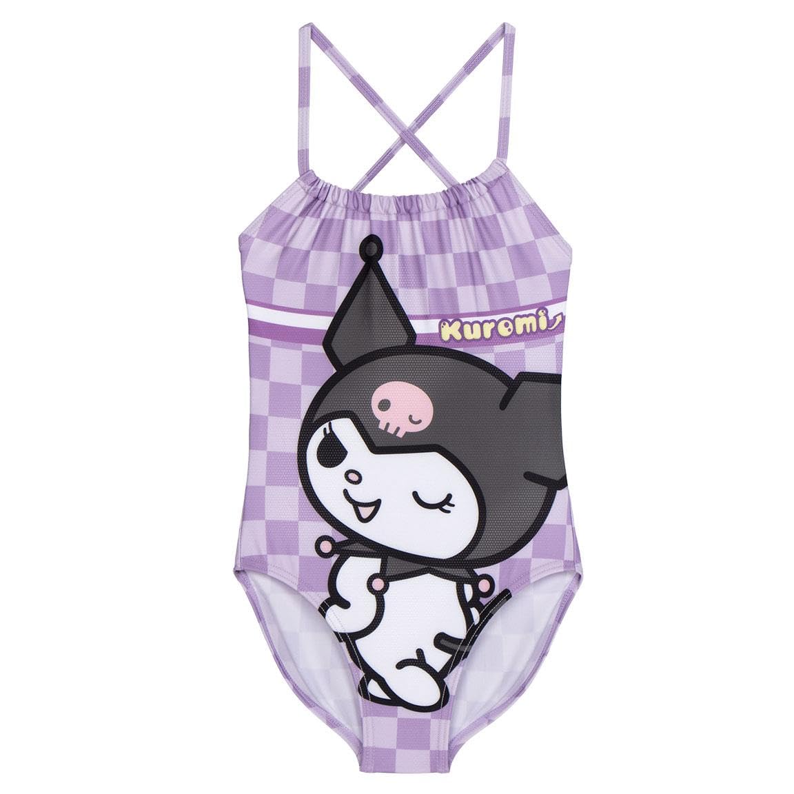 Hello Kitty And Friends Kuromi Cinnamoroll Keroppi My Melody Costume da Bagno Intero Bambina 5-12 Anni | Tessuto Elastico Comfort | Design Ufficiale Sanrio | Mare Piscina Estate