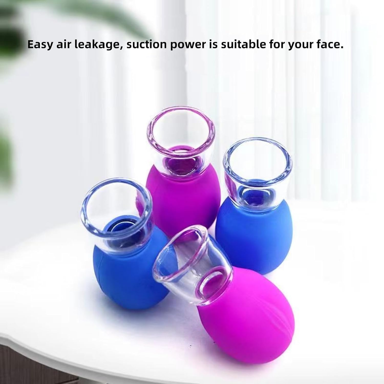 Set professionale per massaggio facciale (confezione da 2) in silicone con ventosa per massaggio viso, anticellulite, terapia linfatica, set per occhi, viso e corpo