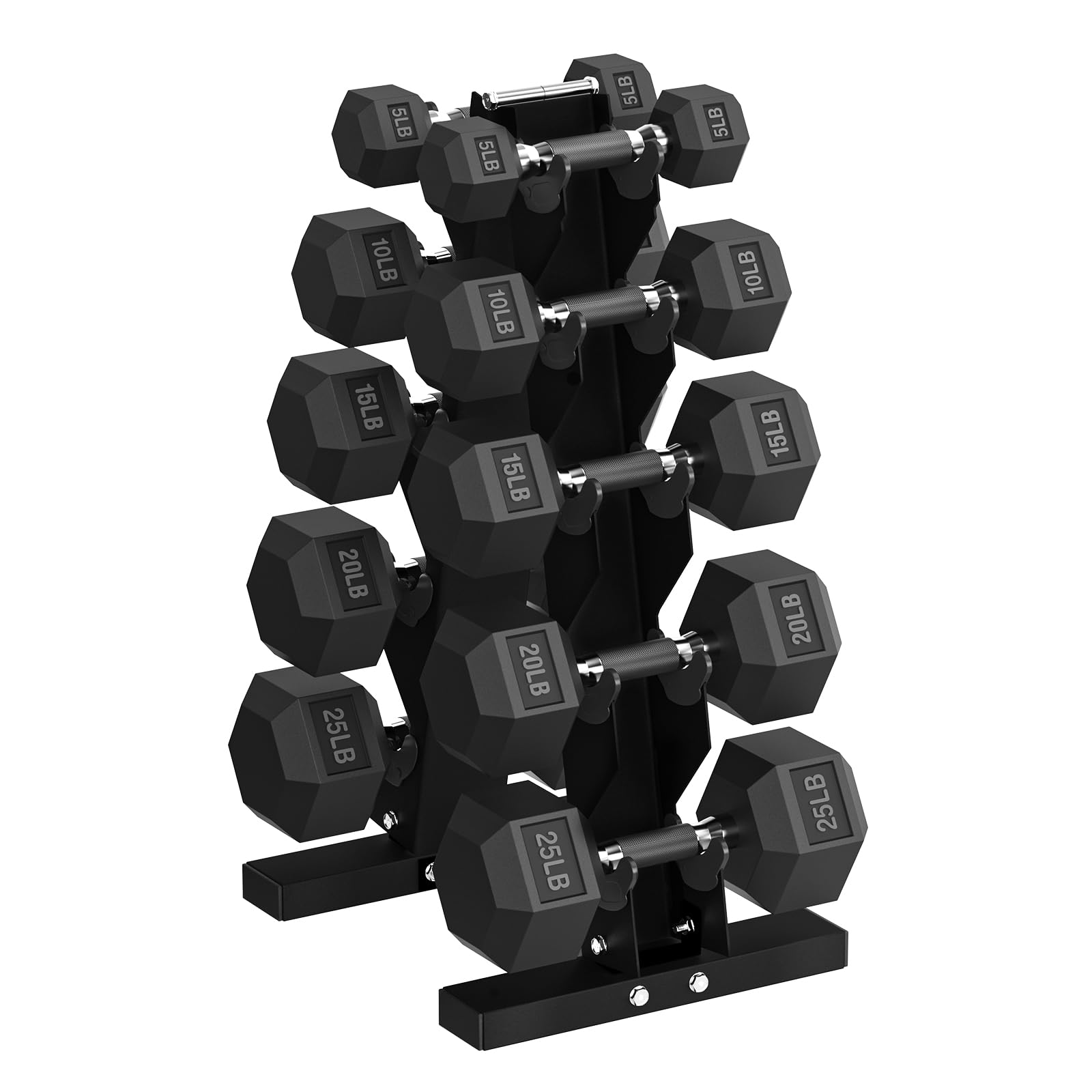 Hex Weights Dumbbells Set with Rack 75-550 lb Rubber Coated Dumbbell Sets with Storage Free Hand Weight for