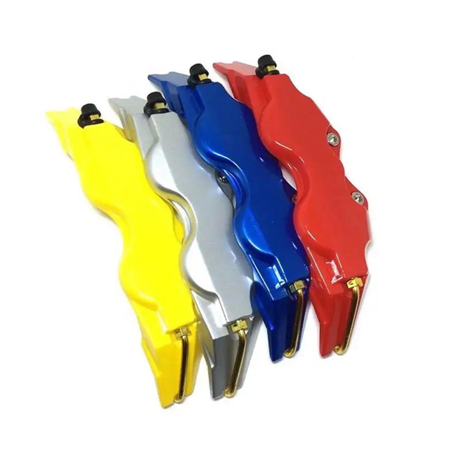 Osłony na piastę koła samochodu, 2 szt./zestaw, uniwersalne osłony zacisków hamulcowych 3D, stylowe, zestaw, przód, tył Osłona Zacisku Hamulca(Black,L)