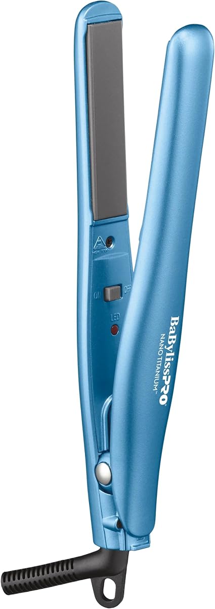 Mini alisador de pelo de plancha plana | Alisador de pelo de plancha plana para retoques y peinado de pelo corto, 1 ajuste de calor a 430°F, voltaje autodual, cable de 6 pies