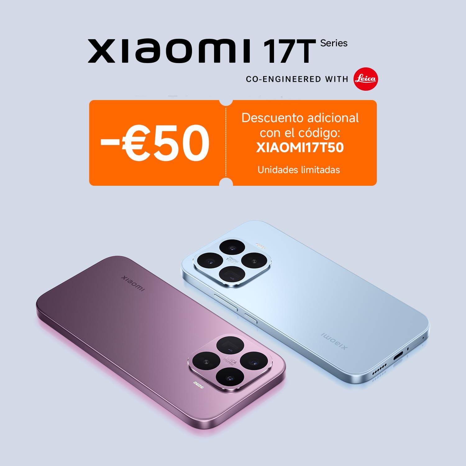XIAOMI 17T, Smartphone 12+256GB, 6.59″ 120 Hz pantalla para el cuidado de la vista, 6500 mAh (típ.) batería de silicio-carbono, Leica 5x Teleobjetivo, 67 W HyperCharge, Negro, Garantía extendida 1 año 3