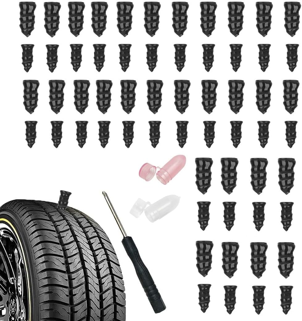 60PCS Tire Repair Rubber Nail Tire Fast Repair Kit for car Motorcycle Truck and Other Vehicle Types Tire Puncture Repair