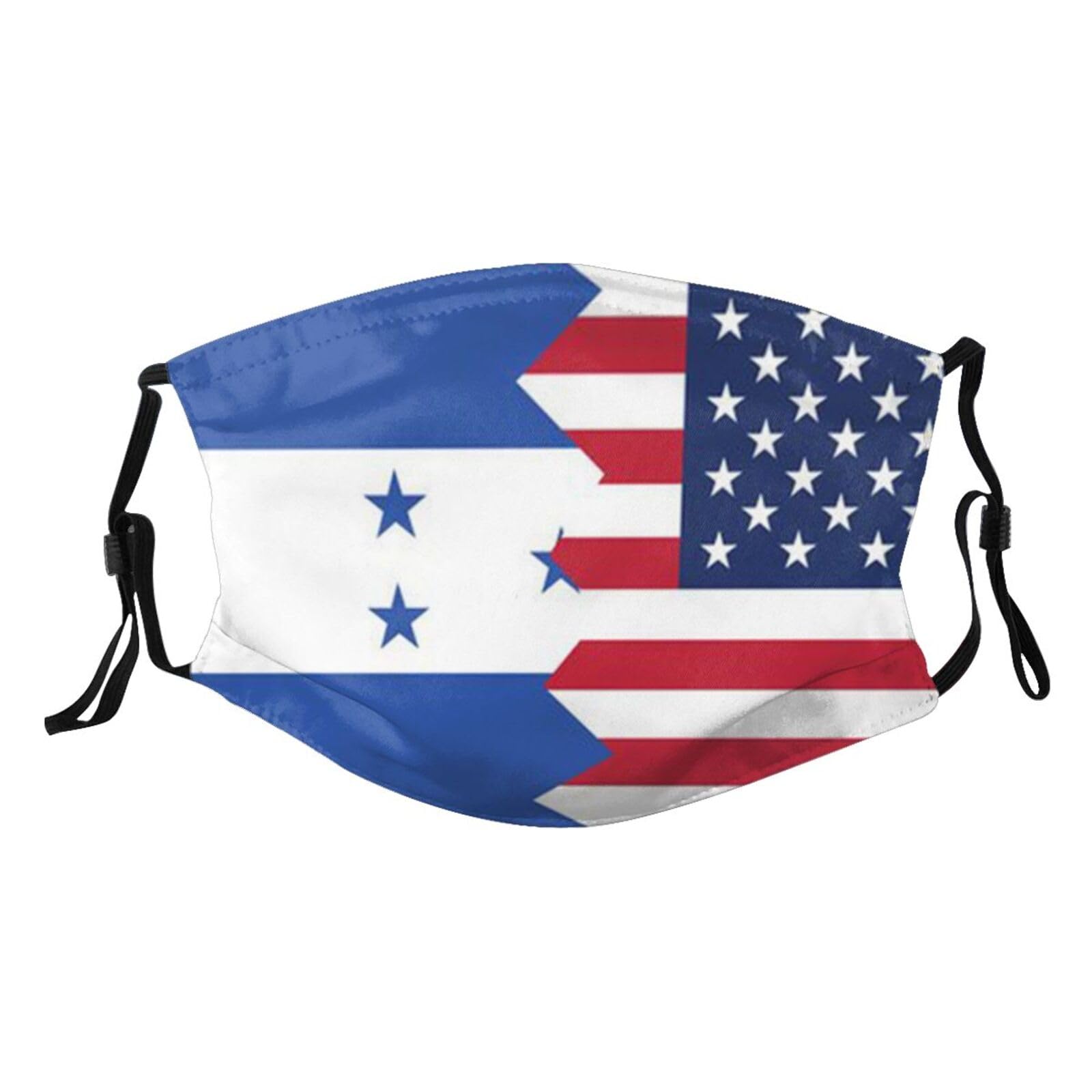 Half USA Half Honduras Flag Adult Dust Mask Adjustable Dust Face with 2 Filter