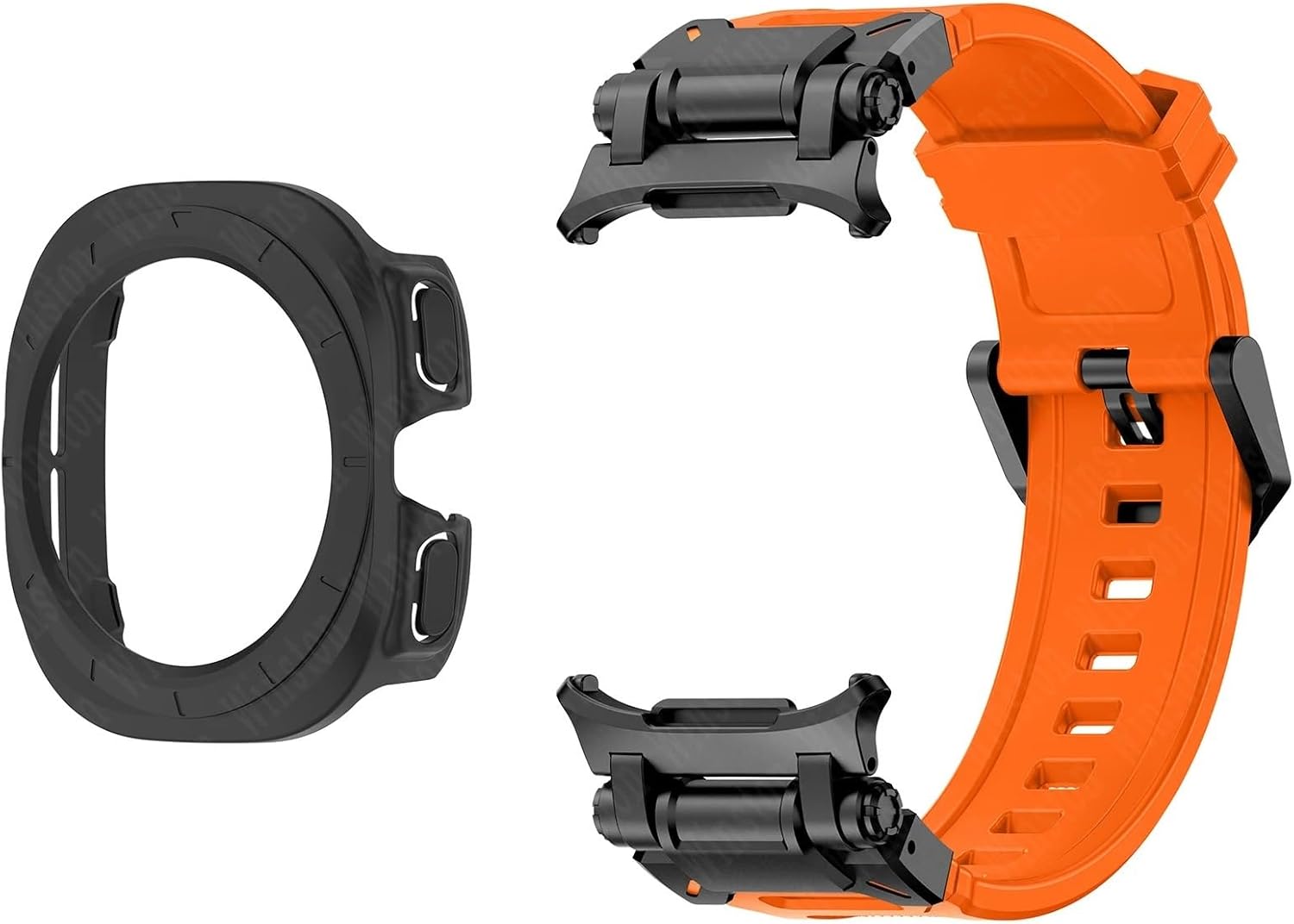 2 in 1 Strap Case for Watch 7 47mm Silicone Bracelet Screen Protective Cover WatchBands