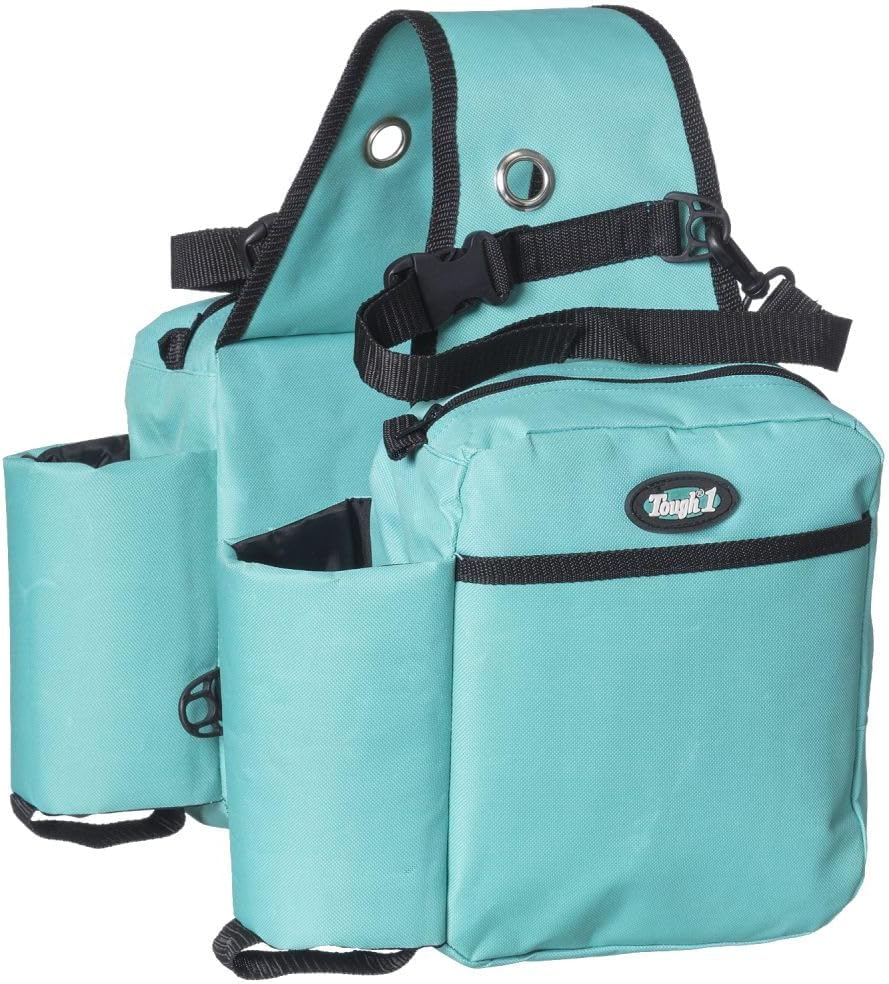 Tough 1 Nylon Water Bottle Gear Carrier Saddle Bag - Durable Trail Riding Storage with Insulated Holders