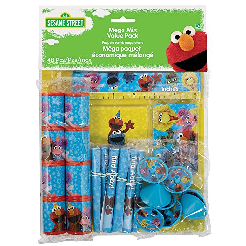amscan Mega Mix Favors | Sesame Street Collection | Party Accessory , White