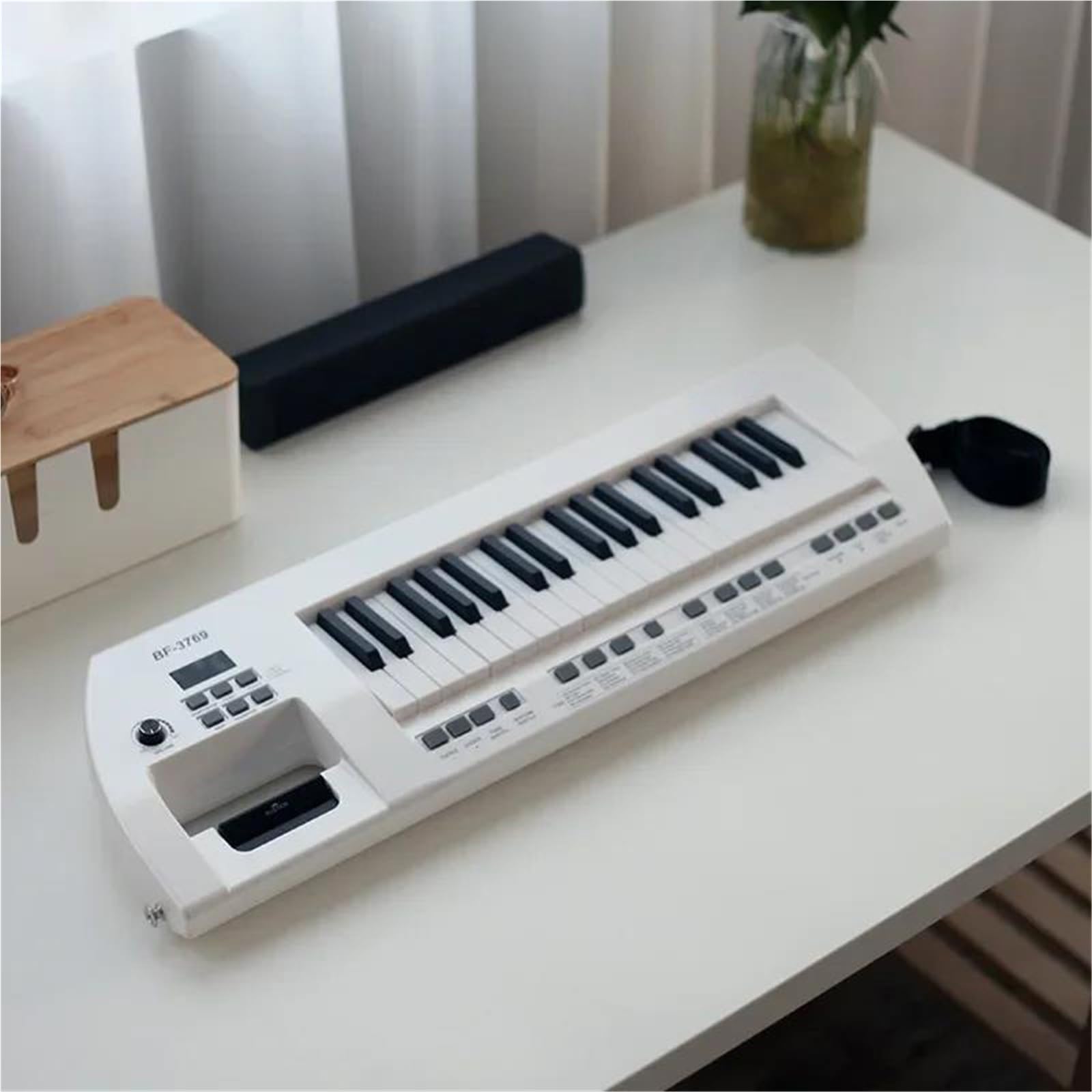 Elektroniczny Instrument Fortepianowy Mini Klawiatura Elektronicznego Pianina Dla Początkujących Dorosłych 37 Klawiszy Do Noszenia Na Ramieniu