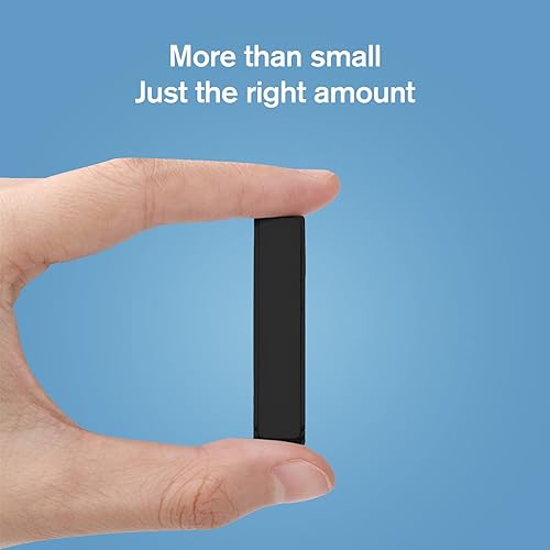 Miniatura 6 de Paquete de 2 Mini soporte para teléfono celular ultrafino, negro, plegable, invisible, portátil, de metal, para escritorio, paquete de 2