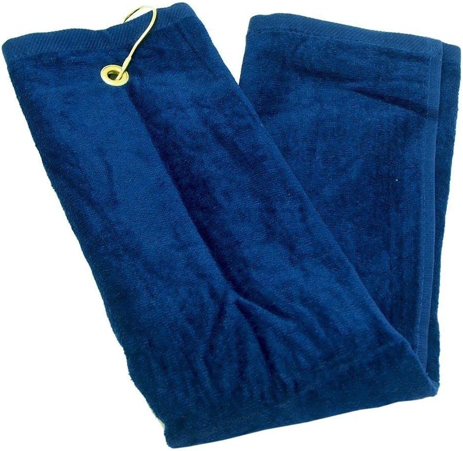 Towel Supercenter Golf Towels 16X24 Tri-Fold Grommet with Hook Colors 100% Cotton 24Pack 36Pack 60Pack (Silver Grey, 24)
