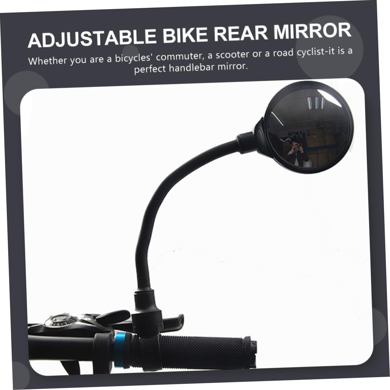 2 Specchietto Retrovisore Regolabile per Bici per Biciclette Monopattini e Elettriche Alta e Visione Resistente Urti e AI Graffi