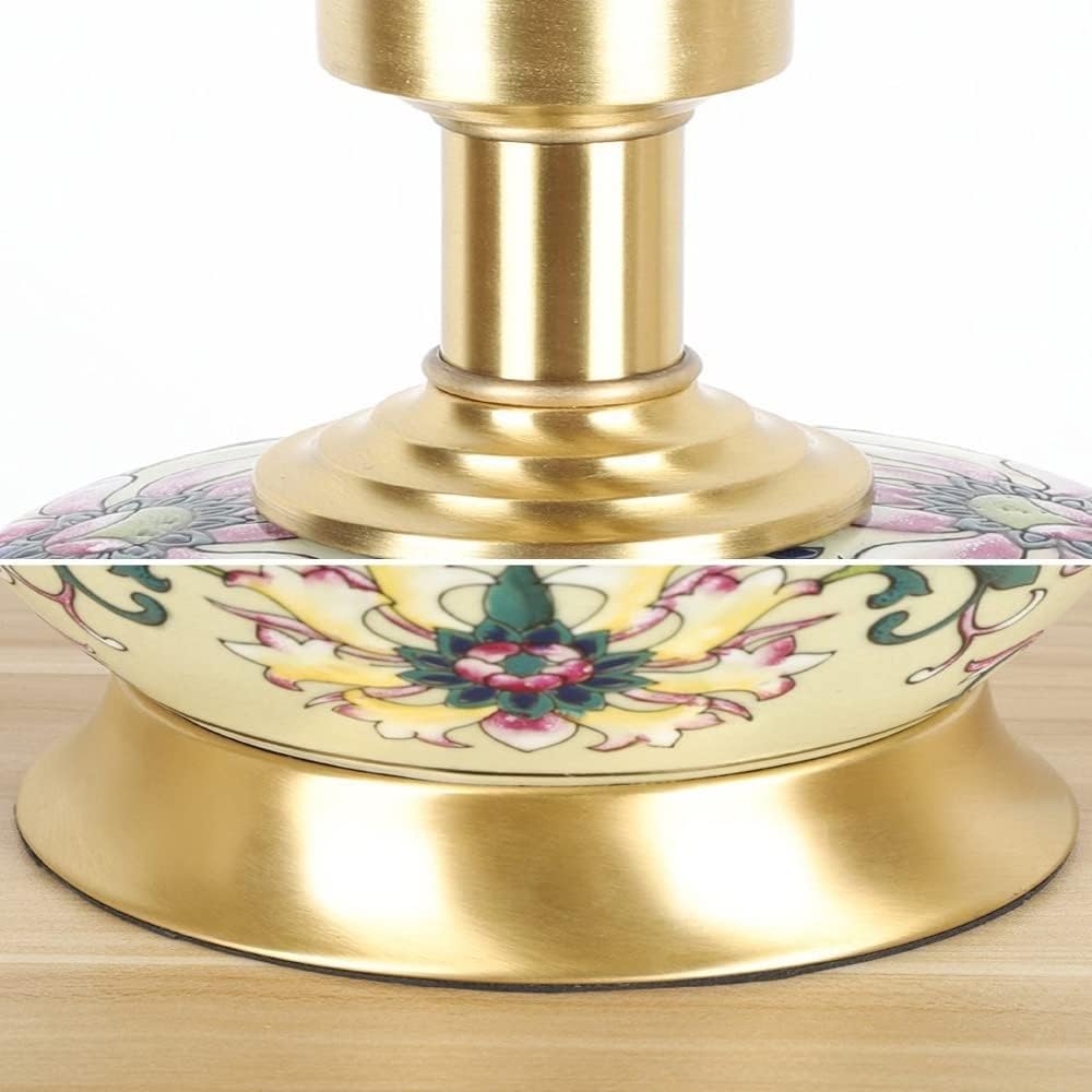 Lampada da tavolo in ceramica per camera da letto, comodino, soggiorno, decorazione, studio, illuminazione retrò con forma a barilotto
