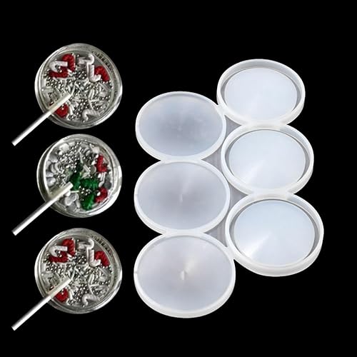 Miniatura 5 de mostsom Molde redondo 3D para piruletas de silicona, molde de caramelo manual para bricolaje, joyería creativa, color popular, molde de silicona