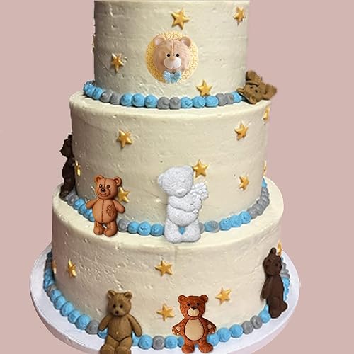 Miniatura 5 de Mujiang Juego de 5 moldes de silicona para decoración de pasteles, cupcakes, caramelo, chocolate, pasta de goma de mascar de chocolate, arcilla