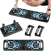 Dff Push Up Board System with Color-Coded Exercise Guide, Portable Fitness Training Equipment, Home Workout Board with Handles (multi board)