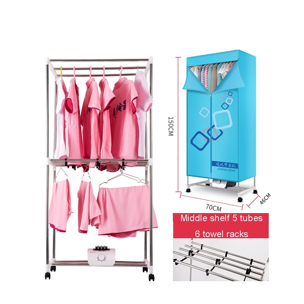 Asciugatrici portatili, Asciugatrici elettriche, Asciugatrici for uso domestico Asciugabiancheria for dormitori di piccola capienza ad asciugatura rapida, Risparmio energetico, for casa, Lavanderia, A