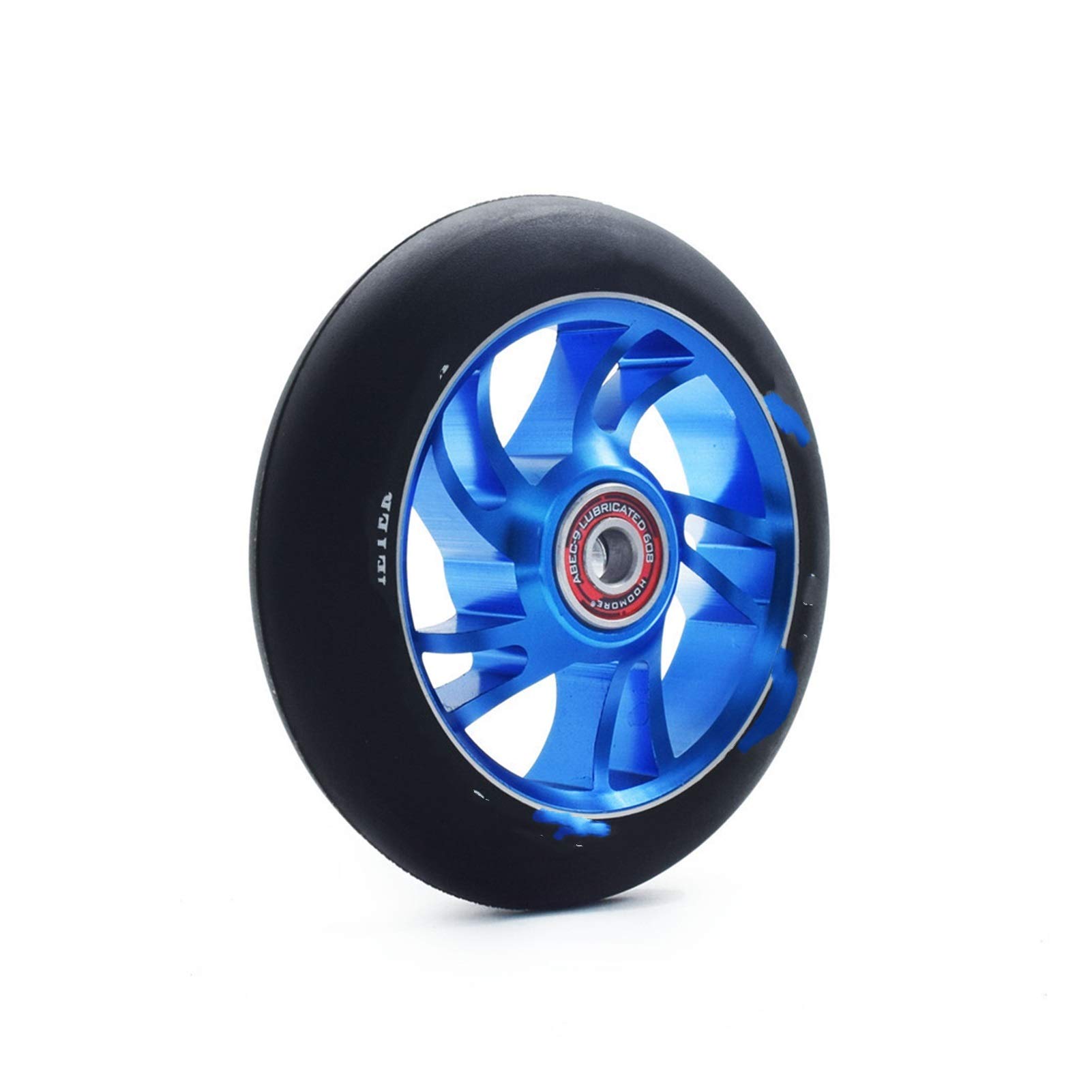 Skateboard-Räder, Rollschuh-Räder, hochpräzise Nabe, Inline-Scooter-Roller, Hochgeschwindigkeits-Roller (Farbe: 100 mm Weiß)
