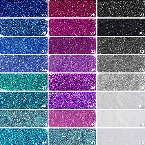 Teenitor 48 Colors Glitter Set, Fine Glitter For Resin, Arts And Craft Supplies Glitter, Festival Glitter Makeup Glitter, Cosmetic Glitter For Body Nail Face Hair Eyeshadow Lip Gloss Making #TOP4