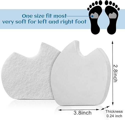 Miniatura 2 de 24 almohadillas de pie para sesamoiditis bailarina Sesamoiditis almohadilla de fieltro antepié almohadillas de pies metatarsianos almohadillas de