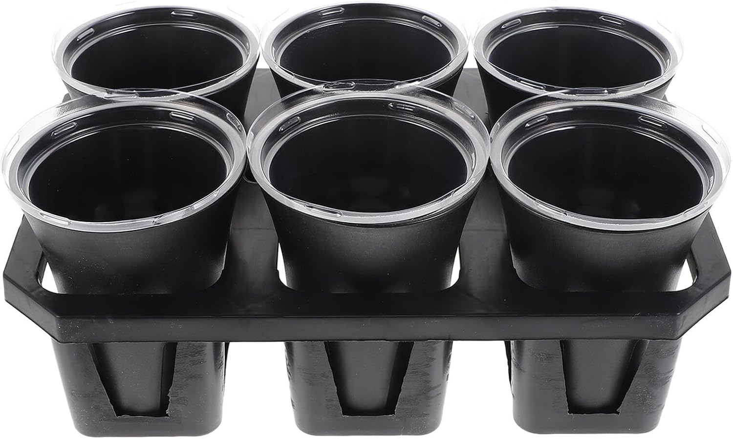 Angoily Plastic Stuffy Planting Containers with Lids, Medium Root Control Nursery Pots Set with Stand for Indoor and Outdoor Gardening