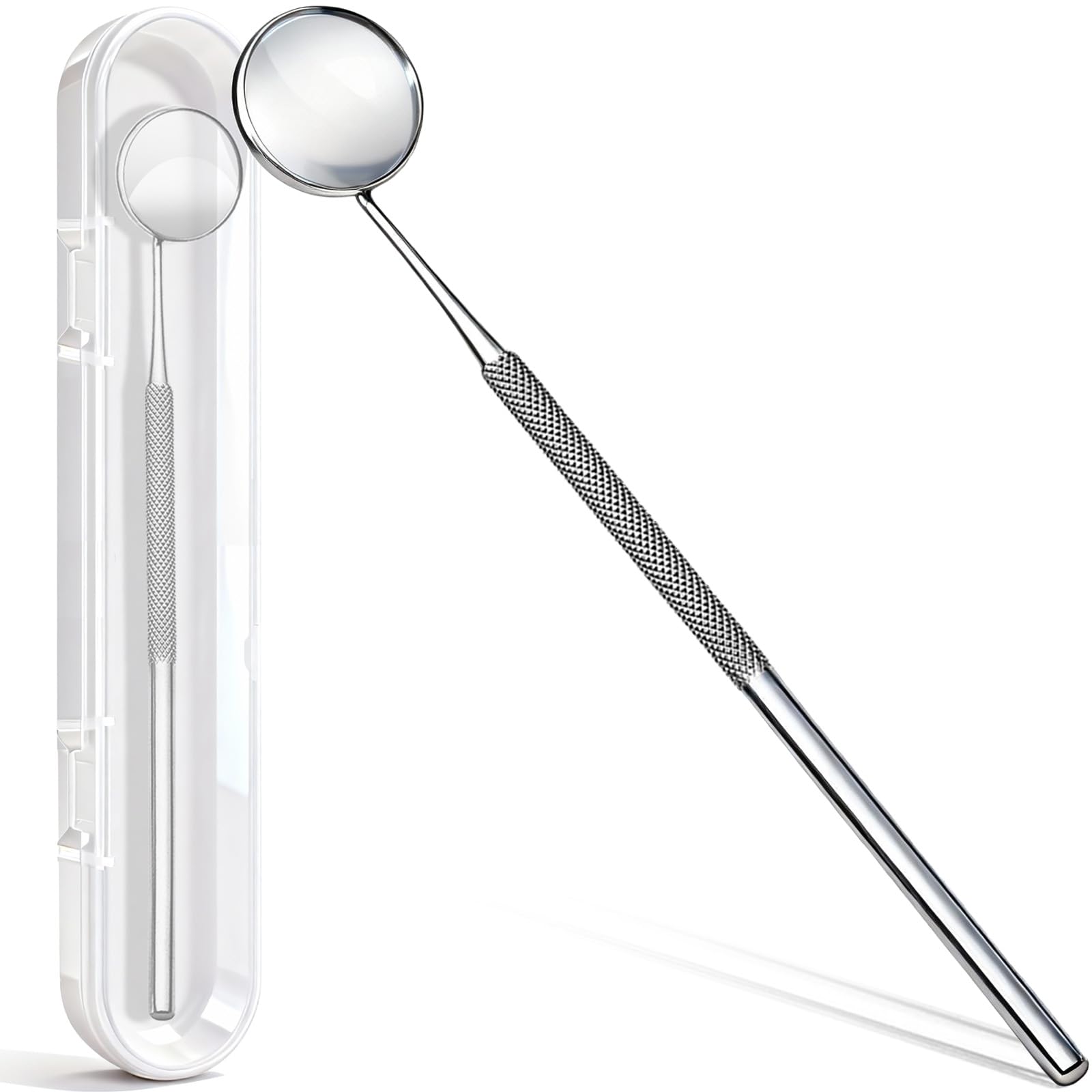 G.CATACC Dental Mirror, Stainless Steel Dentist Tool for Teeth Cleaning Mouth Inspection Mirror with Storage Box