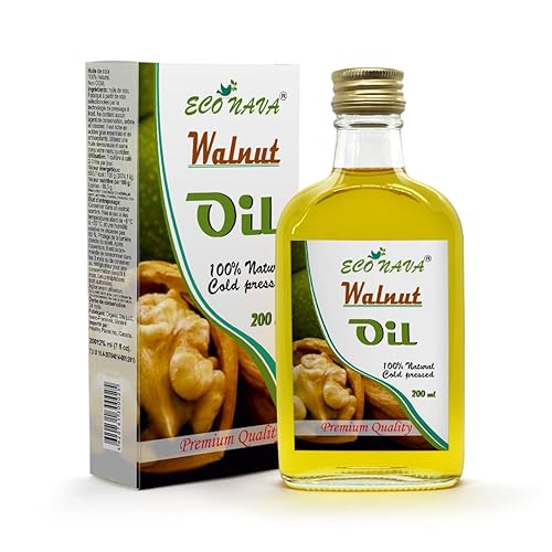 ECO NAVA Aceite de nuez de 68fl oz Prensado en frío extra virgen 100 natural Vegano crudo sin OMG sin refinar Grado alimenticio de primera calidad
