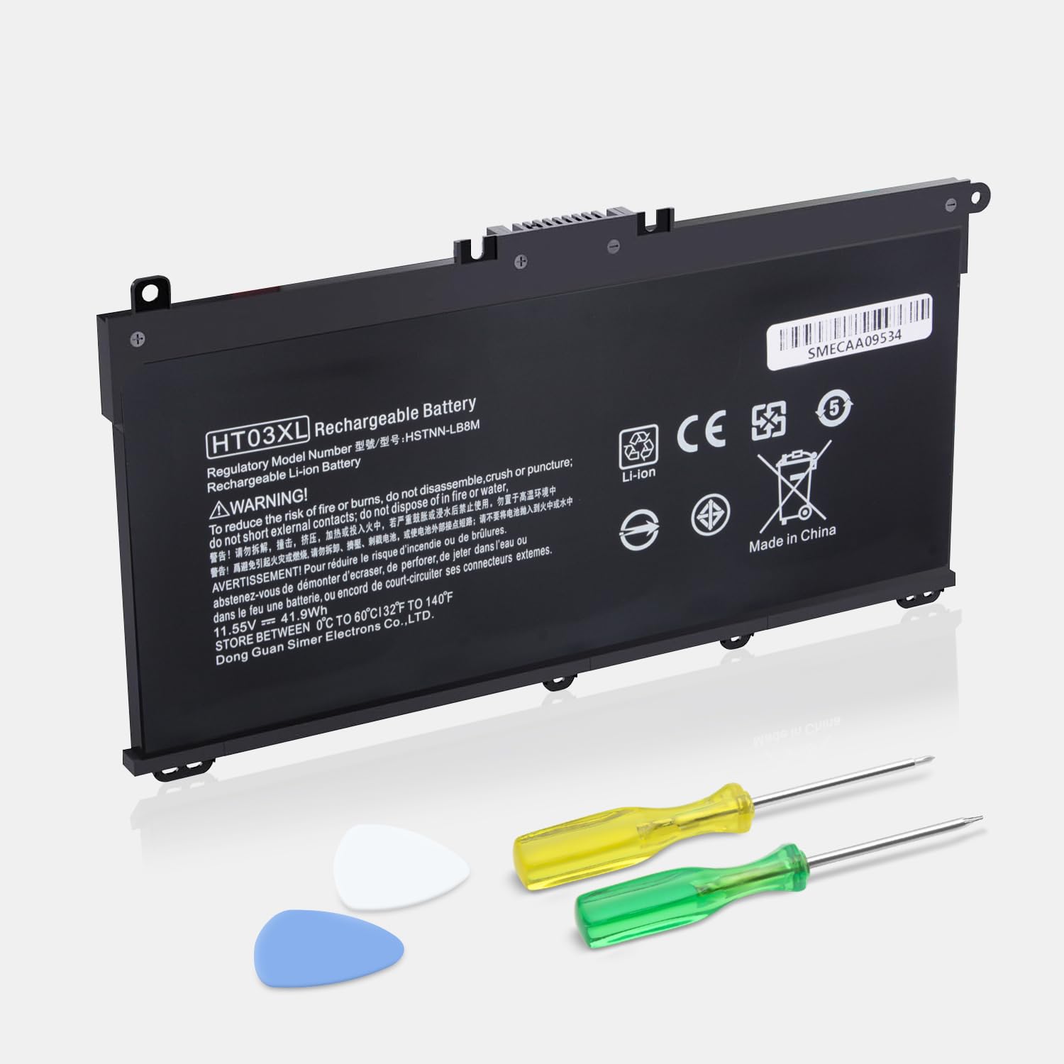 HT03XL Laptop Akku 11,55V 41.9Wh Kompatibel mit HP Pavilion 240 245 250 255 G7 14-CE 14-CF 14-CK 14-cm 14-DF 14-MA 14Q-CS 14Q-CY 14S-CF 14S-CR HSTNN-LB8M