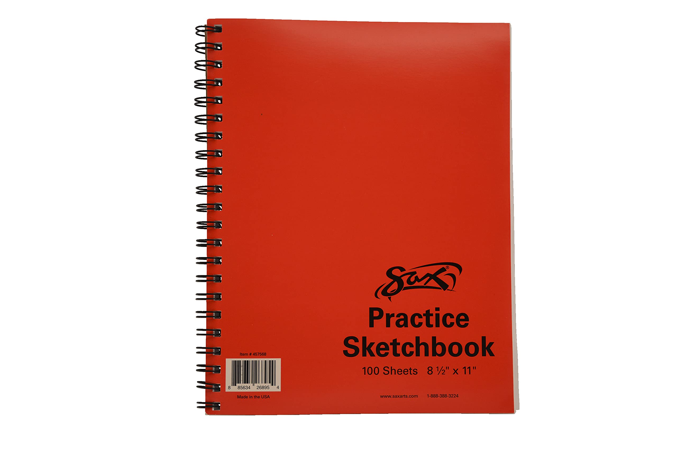 Sax Spiral Binding Smooth Sketchbook, 20 lb, 81/2 X 11 in, 100 Sheets