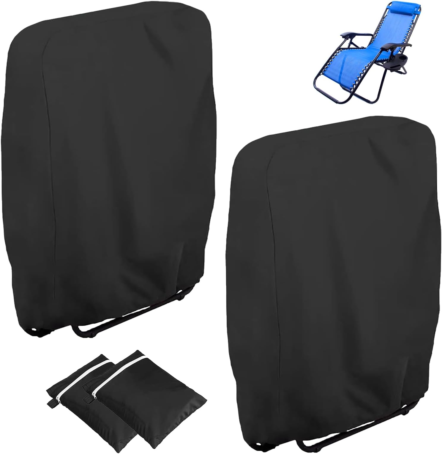 Liegestuhl-Abdeckhülle 102x104cm - Wasserdichte Schutzhülle Für Gartenliegen & Klappstühle