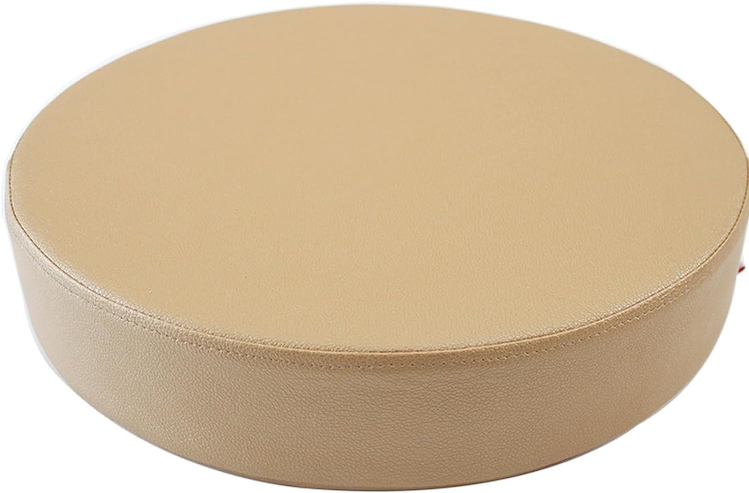 BLLMTEAR Round Seat Cushions for Stools 14/16/18/20" - Artificial Leather Chair Cushion - Memory Foam Chair Pads ﻿for Outdoor Furniture for Office Kitchen Dining(Milky gold,17.7x2in/45x5cm)