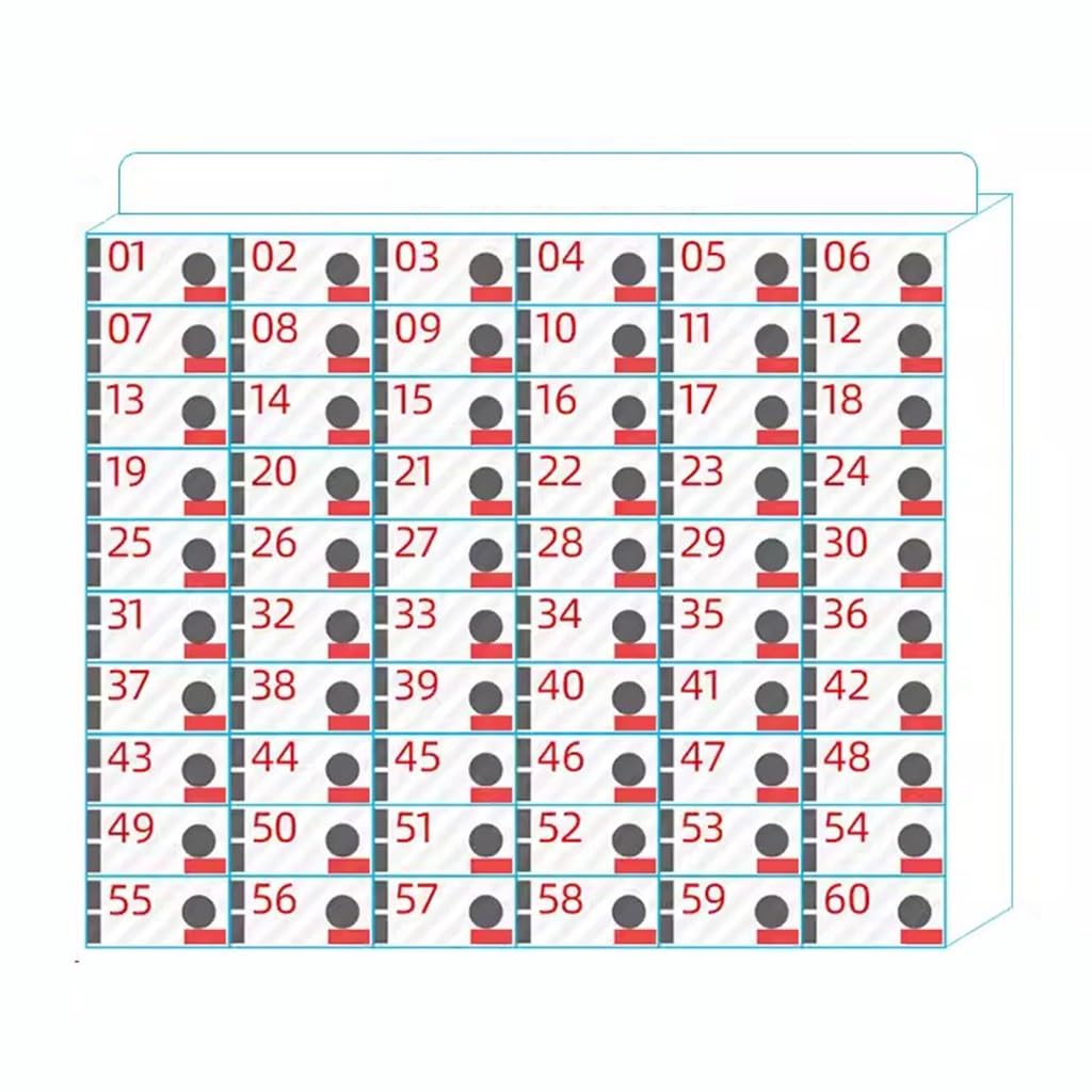 Acrylic Cell Phone Storage Box Cell Phone Locker Box With Door Locks And Keys Wall-Mounted Cell Phones Storage Cabinet Pocket Storage Locker Box For Office Classroom (Size : 60)