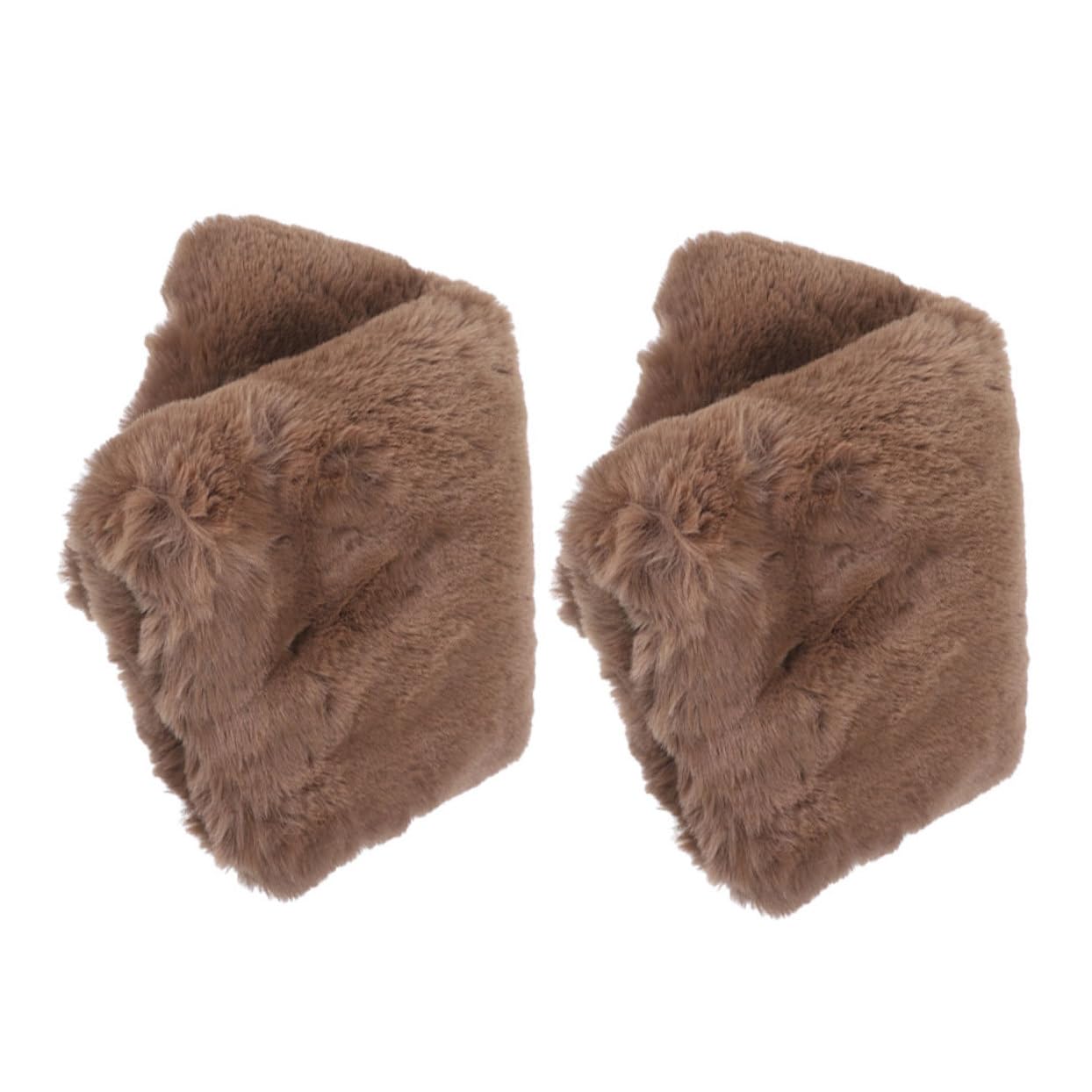 Calentadores de Manos Portátiles 2 Piezas de Piel Sintética para Invierno, Diseño Tubular Acolchado y Confortable para Actividades al Aire Libre y Frío