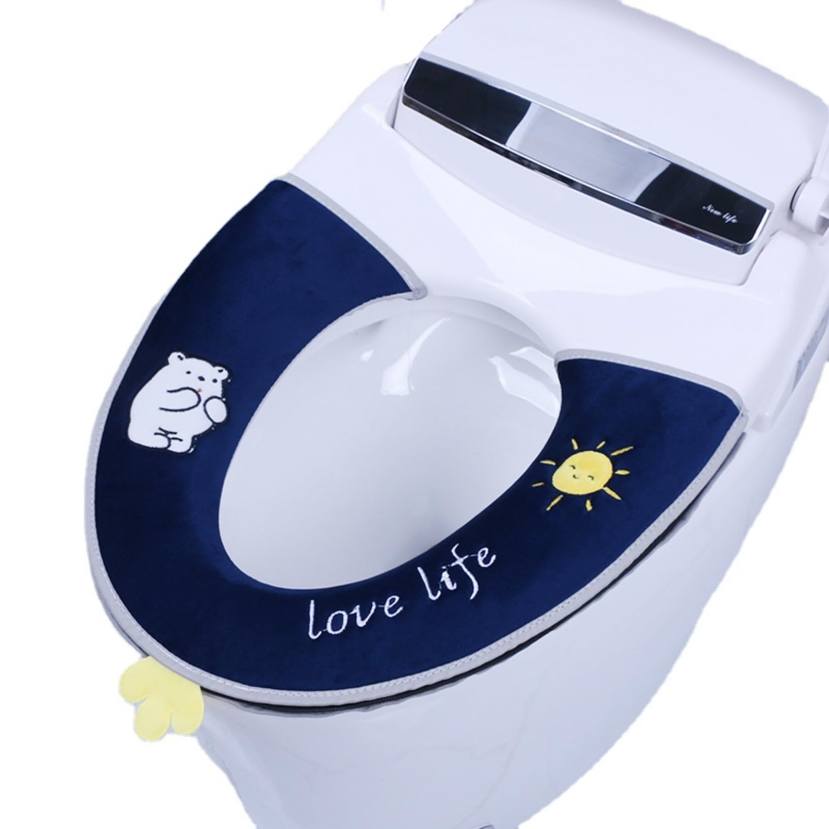 Toilet Seat Pad Toilet Seat Cover Toilet Assistance Cushions Toilet Lid Tank Covers Toilet Seat Cushion Square Toilet Plush Seat Cushion Cartoon Toilet Seat Zipper Winter Toilet Cove