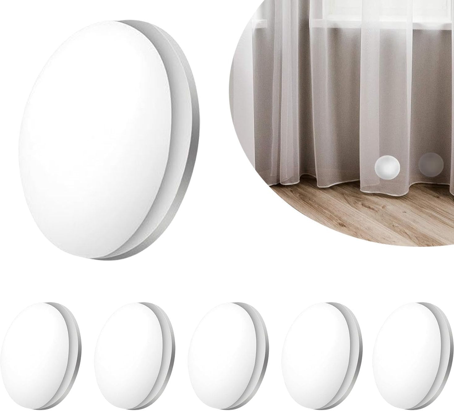 4Pcs White Magnetic Shower Curtain Magnets Weights Drapery Weights, Waterproof Heavy Duty Curtains Liners Weights Bottom, Bathroom Curtain Weight Clips,Hooks and Liners,Shower Curtains