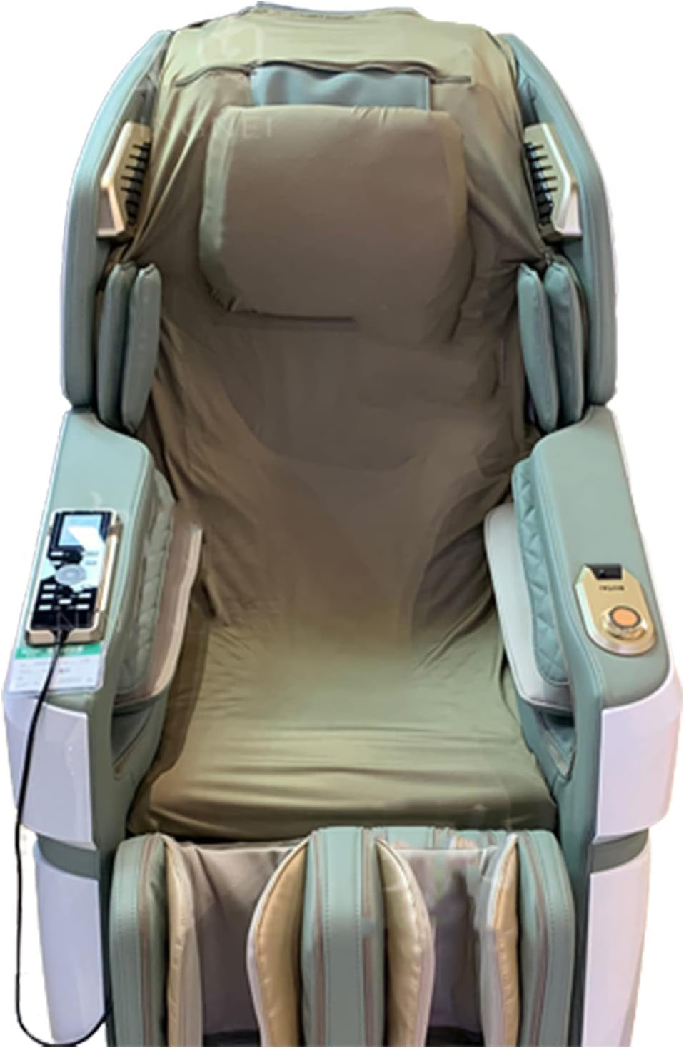 Massage Chair Cover, Recliner Wing Chair Slipcovers,Wear-Resistant Cloth + Elastic Cloth Material Armchair Slipcovers for All Types of Massage Chairs,Khaki,Upper Body