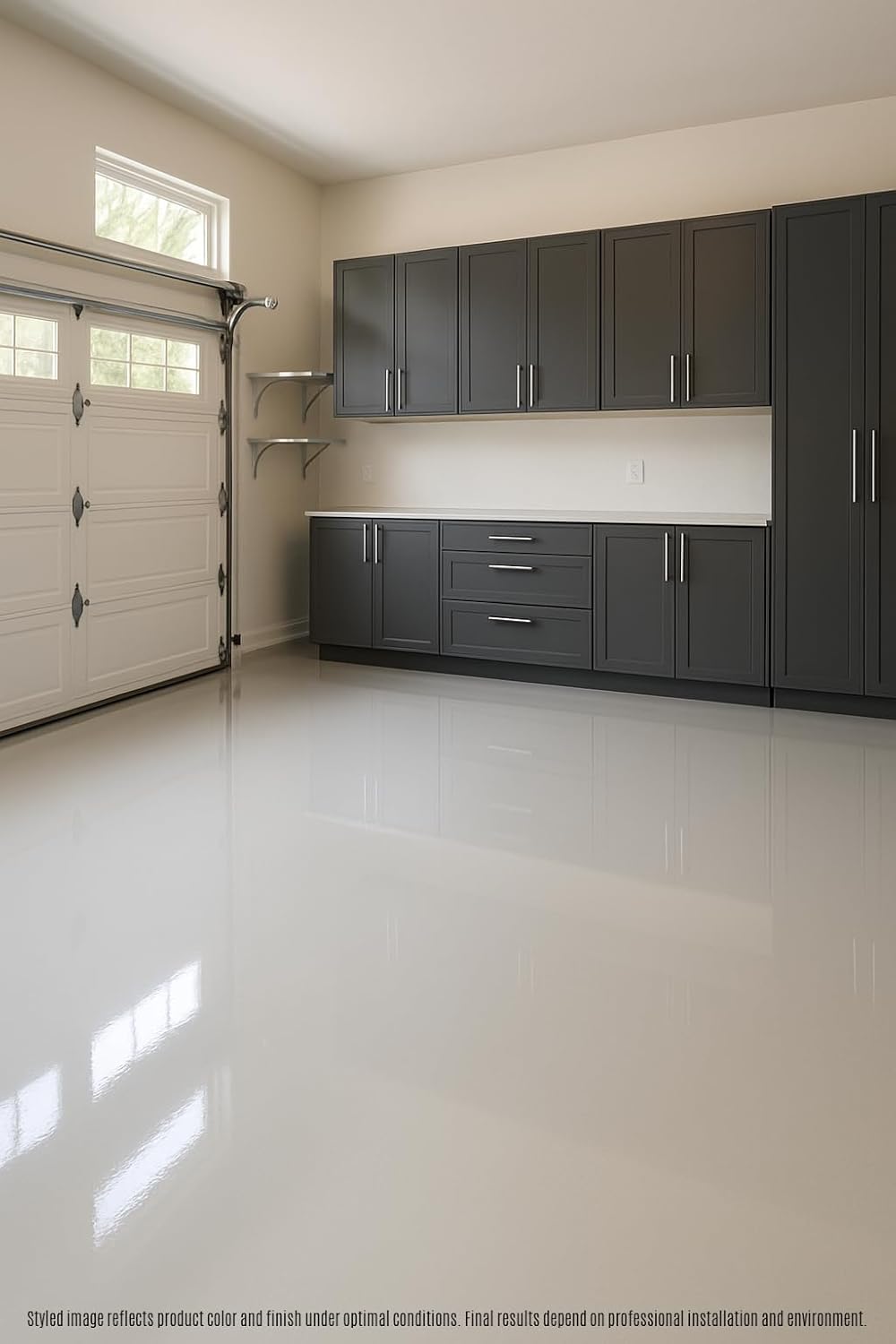 BP Resins: Single Shot |100% Solids Epoxy Resin Kit (3 Gallon) Solvent-Less, Two Component Gloss Coat Finish- Low VOC! Industrial Use, Garages, Floors, Wood, Acrylic & More! (LIGHT GRAY) + FREE MIXER!