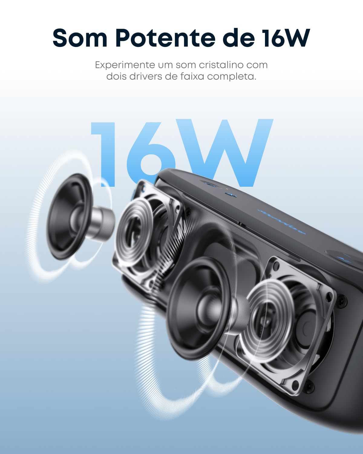 Anker soundcore Caixa de Som Bluetooth Select 3 para Exterior, 16W