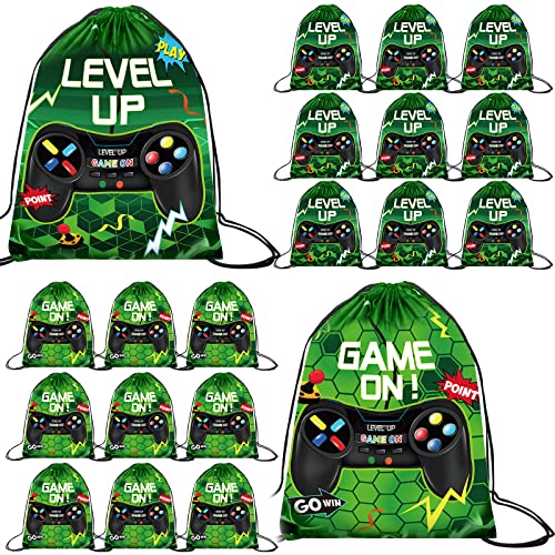 Eccliy 20 Pcs Kids Video Game Party Favor Bags, Green, Fresh Style