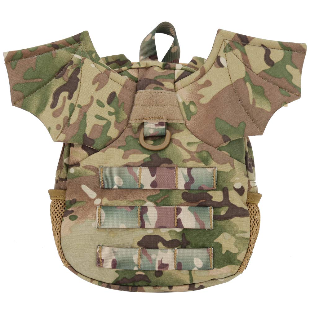 Mochila táctica Militar para niños, niñas, niños, alas de murciélago, pequeña Bolsa de Diablo para Airsoft Paintball, Viajes, Senderismo, Acampada, Halloween