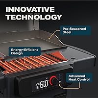 Vista 8 de Current® Model G Griddle, Smart Electric Outdoor Flat Top BBQ Grill with 200°F to 600°F Range for Searing & Roasting, Digital Precision