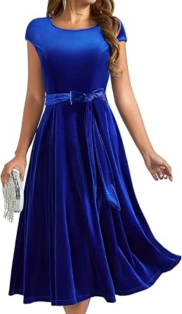 Abito Da Donna Con Paillettes DRESSTELLS - Scollo A V, Senza Maniche, Taglio A-Line Al Ginocchio - Perfetto Per Cocktail, Matrimoni E Feste