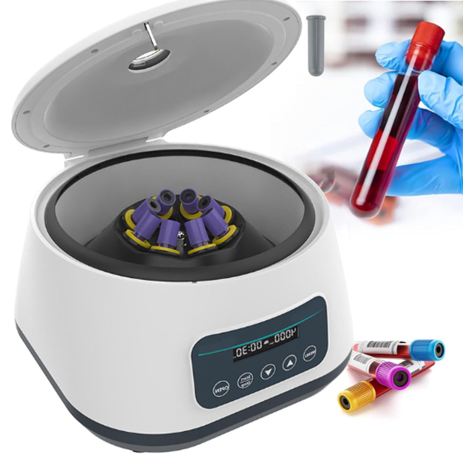 Centrifugeuse pour sang portable avec écran LCD pour simplifier la pratique médicale