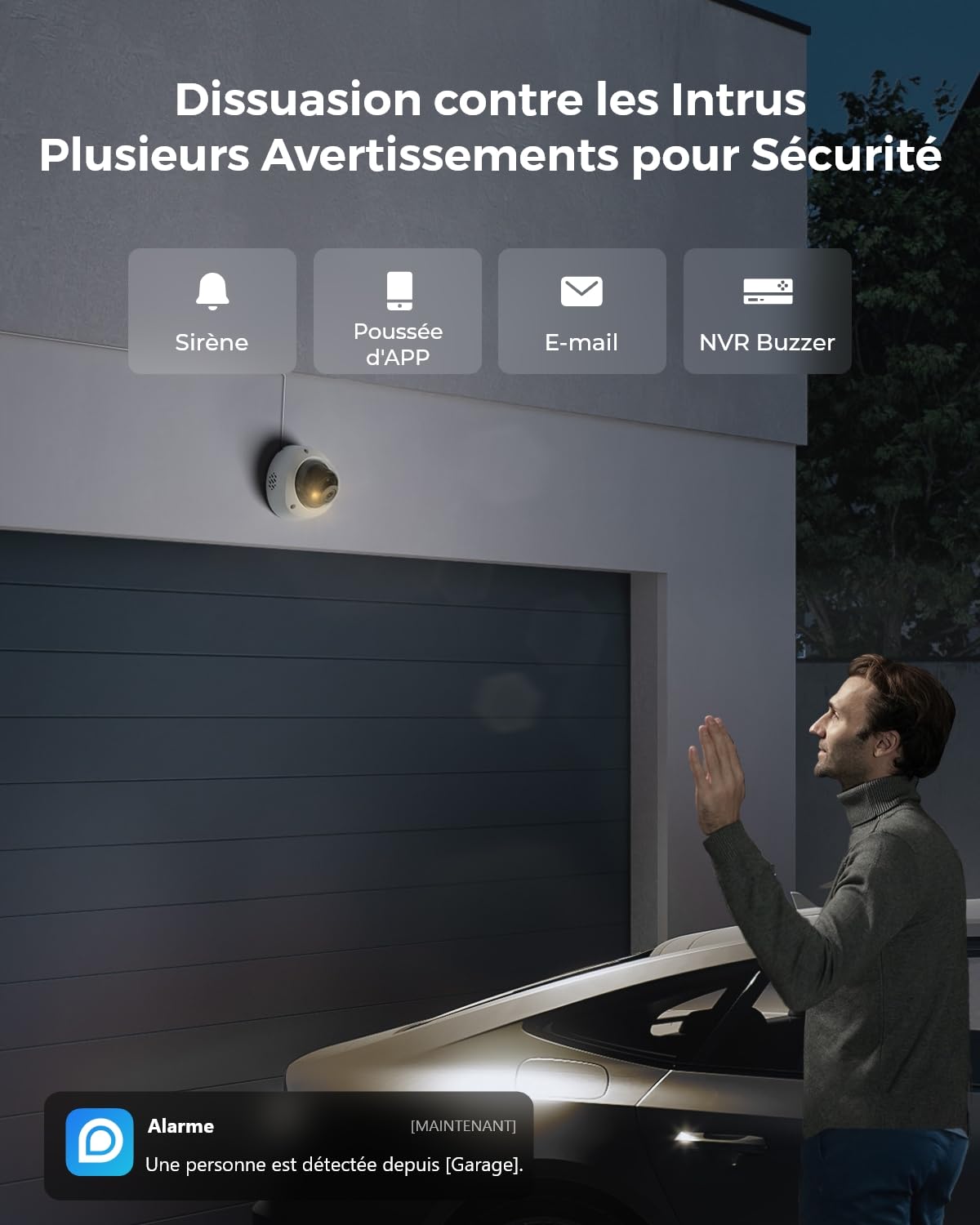 Reolink 4K Kit Caméra Surveillance PoE, Anti-Vandalisme IK10, NVR 8CH avec Disque Dur 2To, Vision Nocturne Couleur, Détection Personne/Véhicule/Animal, Audio Bidirectionnel, IP67 Résistant, RLK8-800V4