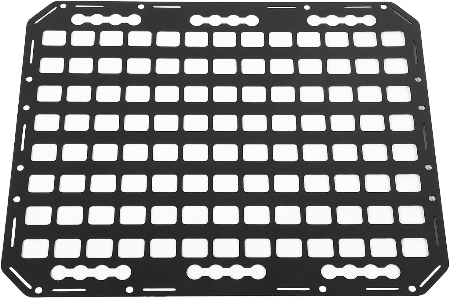 Vehicle Molle Panel, Space Optimizing Lightweight Aluminum Construction Truck Storage Panel, Modular Storage Plate with Hook and Loop Fastener for Cars SUVs Pickup Trucks RVs