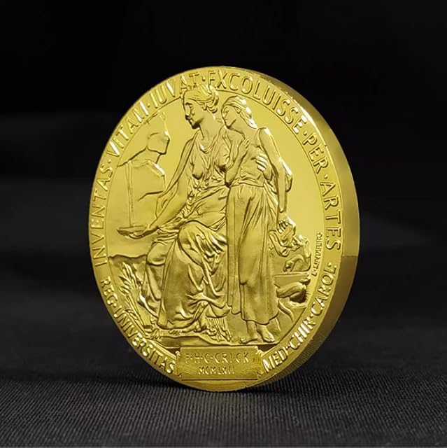 Foto 2 de 6 de REZAJDUIE Moneda Conmemorativa Premio Nobel de Fisiología Medicina Moneda chapada en Oro Lenin Medalla Nobel…