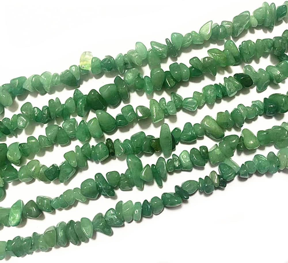 3-5mm Natural Green Aventurine Gemstone Chips Loose Beads Semi Precious for Jewelry Making DIY Handmade Craft Supplies 1 Strand per Bag Approxi 32" - Image 2
