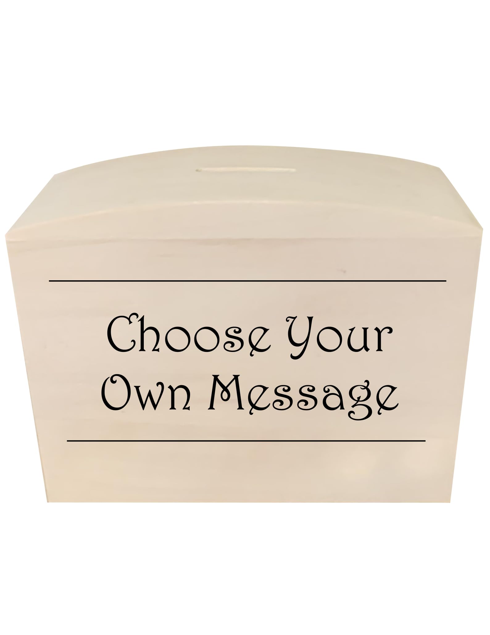 Personalised Wooden Money Box with Custom Message; Engraved Money Holder 15cm x 8cm x 11cm