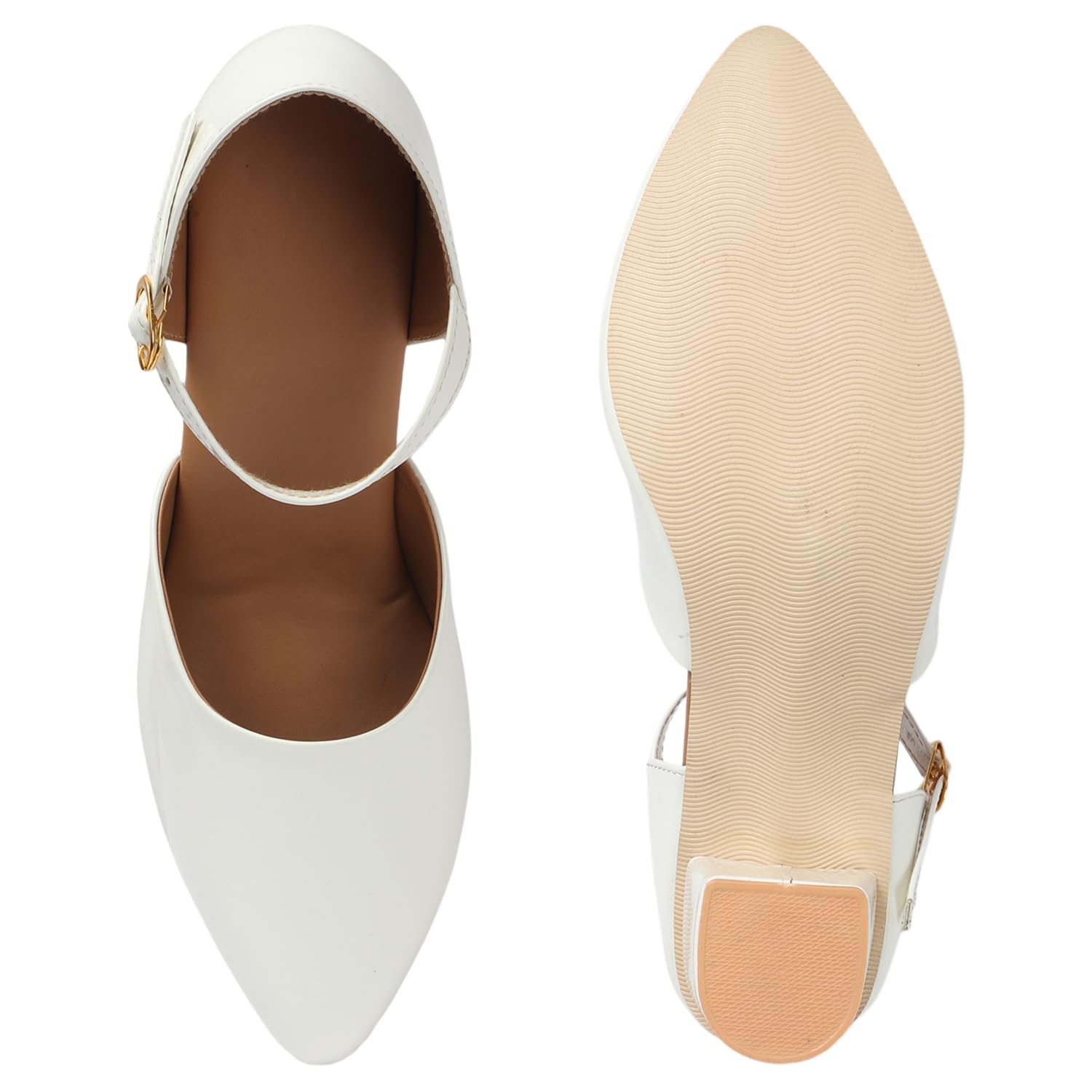 Vintage Style Ladies Patent Leather Mary Jane Pumps, Block Heel with Ankle Strap, Available in Black, White, Peach, Classic Design, BELLY-image-33