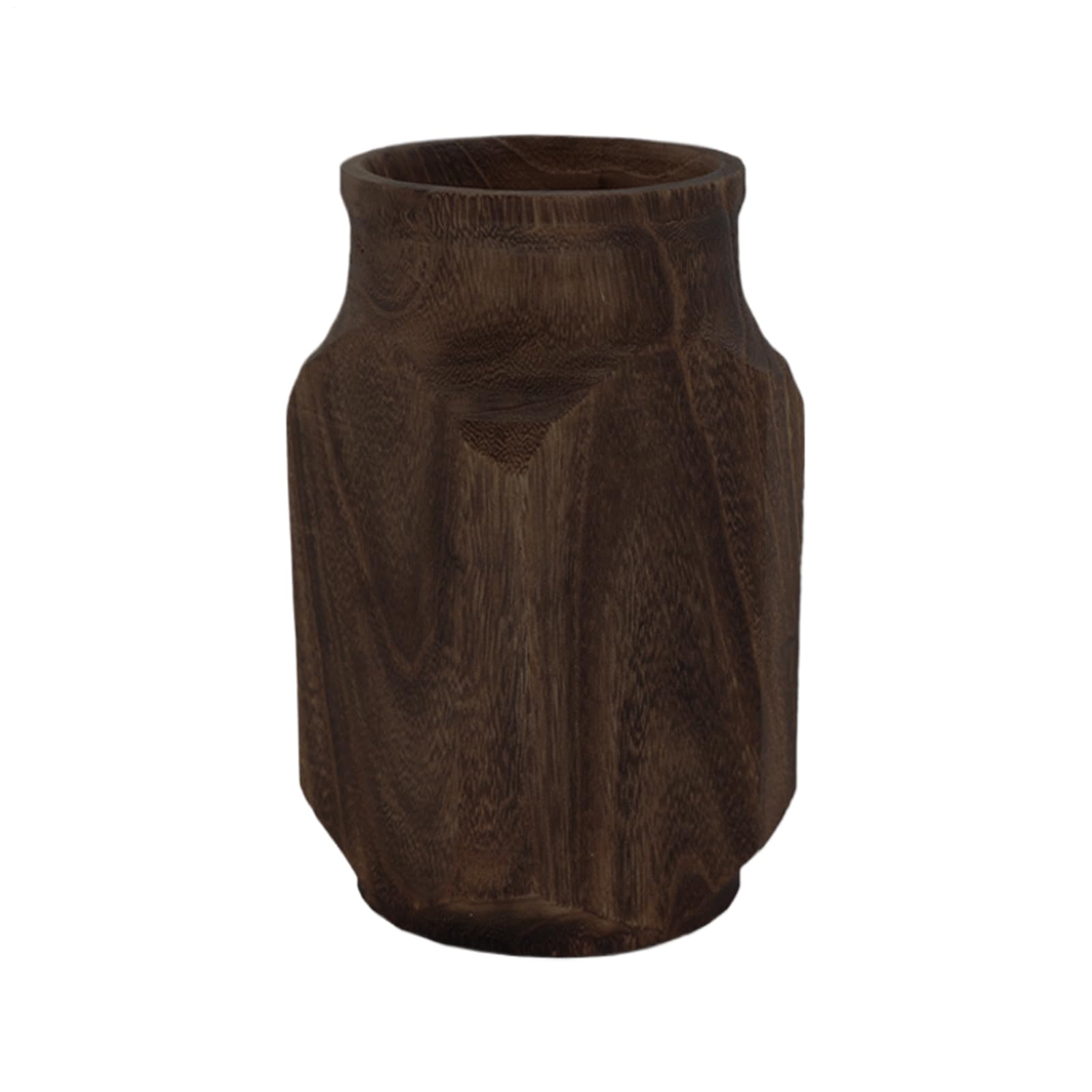 Vase en bois authentique pour rompre la monotonie des meubles blancs